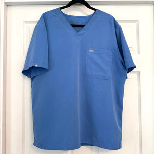 Men's Figs Leon Scrub Top XL Blue